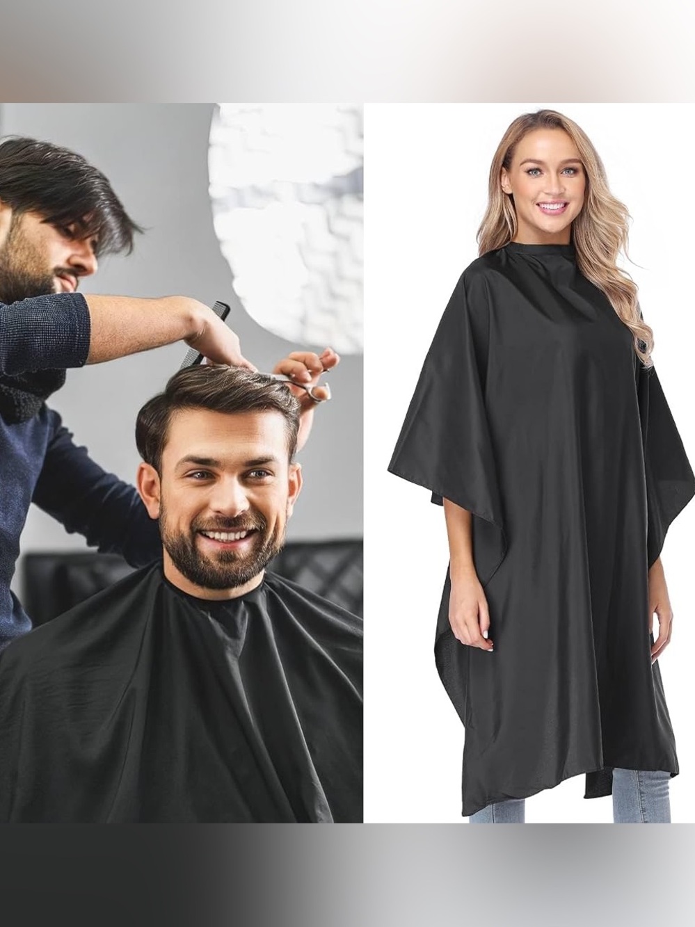 Professional Hairdressers Black Cape/Gown - Quantity is 7
